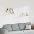 Vidaxl wandschappen zwevend 2 st 120x23,5x3,8 cm mdf wit