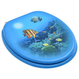 Vidaxl toiletsæder med låg 2 stk deep sea mdf