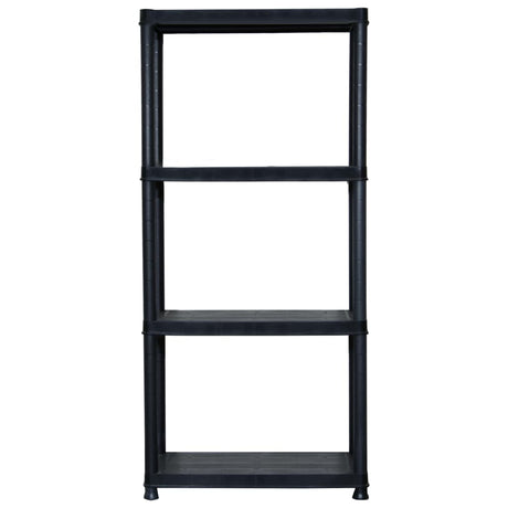 Vidaxl Storage Rack 4-lag 61x30.5x130 cm plastik sort