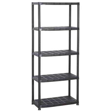 Vidaxl Storage Rack 5-lags 71x38x170 cm plastik sort