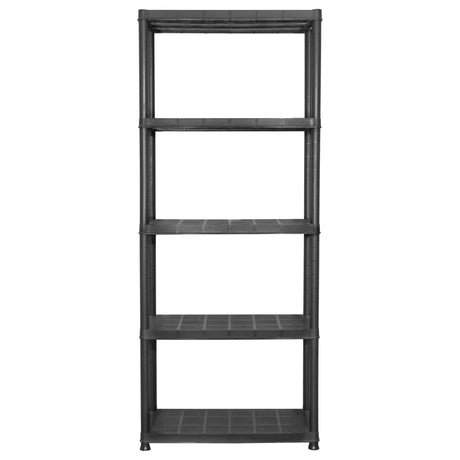 Vidaxl Storage Rack 5-lags 71x38x170 cm plastik sort