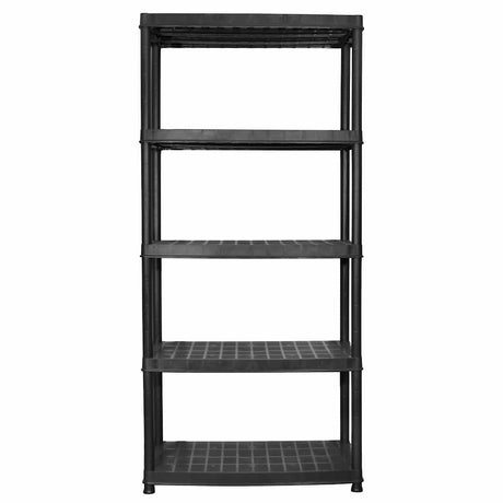 Vidaxl Storage Rack 5-lag 91.5x45.7x185 cm plastik sort sort