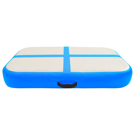 Vidaxl gymnastikmåtte med pumpe oppustelig 60x100x15 cm pvc blå