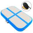 Vidaxl gymnastikmåtte med pumpe oppustelig 60x100x20 cm pvc blå