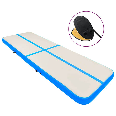 Vidaxl gymnastikmåtte med pumpe oppustelig 700x100x20 cm PVC Bauw