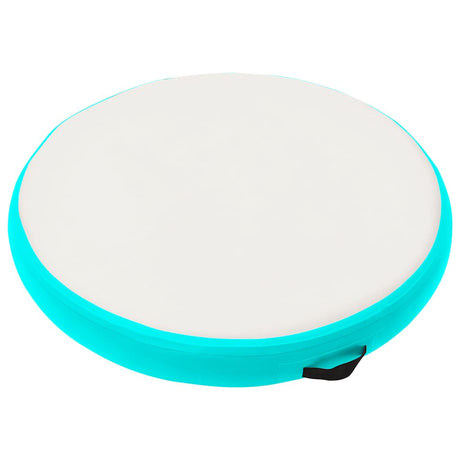 Vidaxl gymnastikmåtte med pumpe oppustelig 100x100x15 cm PVC grøn