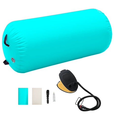 Vidaxl gymnastikrolle med pumpe oppustelig 120x75 cm pvc grøn