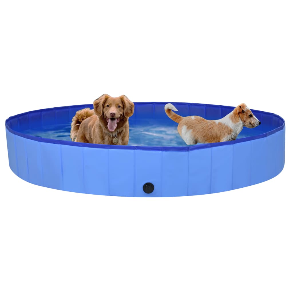 Vidaxl Dog Swimming Pool Sammenfoldelig 200x30 cm PVC Blue