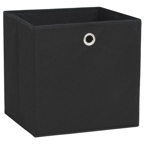 Vidaxl opbevaringsbokse 4 stk. 28x28x28 cm ikke -vævet stof sort sort