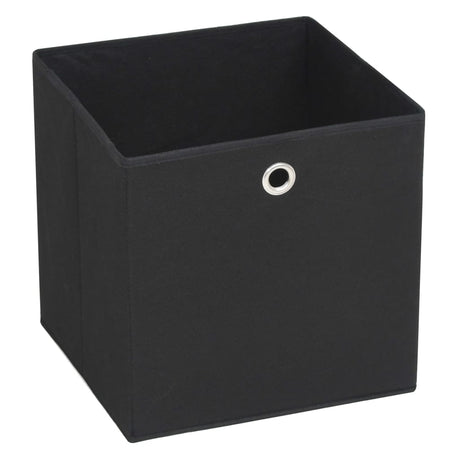 Vidaxl opbevaringsbokse 10 stk. 28x28x28 cm ikke -vævet stof sort sort