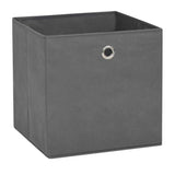 Vidaxl opbevaringsbokse 4 stk. 28x28x28 cm ikke -vævet stof grå