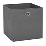 Vidaxl opbevaringsbokse 10 stk. 28x28x28 cm ikke -vævet stof grå