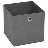 Vidaxl opbevaringsbokse 10 stk. 28x28x28 cm ikke -vævet stof grå