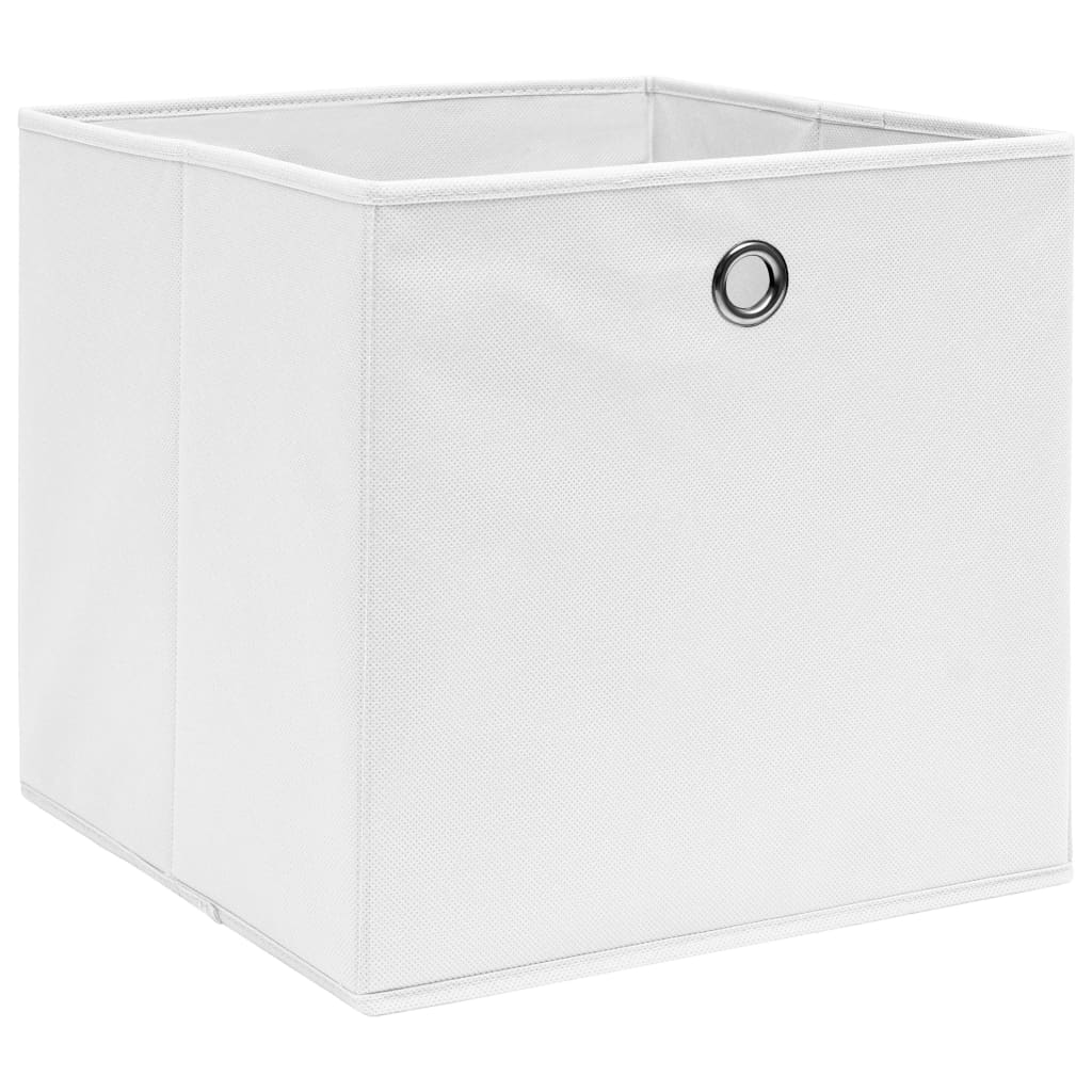 Vidaxl opbevaringsbokse 4 stk. 28x28x28 cm ikke -vævet stof hvid