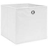 Vidaxl opbevaringsbokse 4 stk. 28x28x28 cm ikke -vævet stof hvid