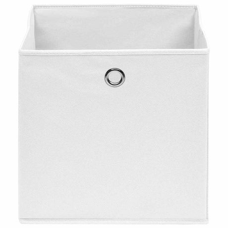 Vidaxl opbevaringsbokse 10 stk. 28x28x28 cm ikke -vævet stof hvid