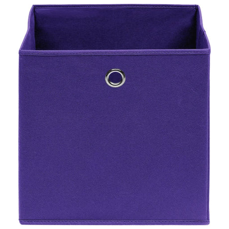 Vidaxl opbevaringsbokse 4 stk. 28x28x28 cm ikke -vævet stof lilla