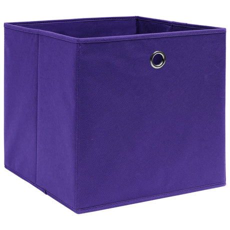 Vidaxx opbevaringsbokse 10 stk. 28x28x28 cm ikke-vævet stof lilla lilla