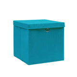 Vidaxl opbevaringsbokse med låg 4 stk 28x28x28 cm babyblå