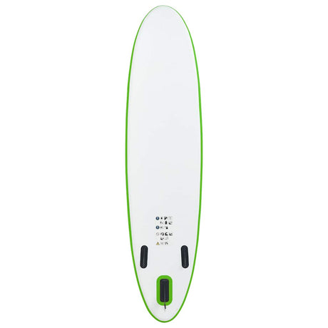 Vidaxl Stand Up Paddleboard Set Oppustelig grøn og hvid