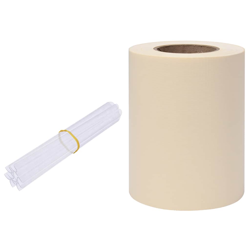 Vidaxl Haveskærm 35x0,19 m PVC Cream