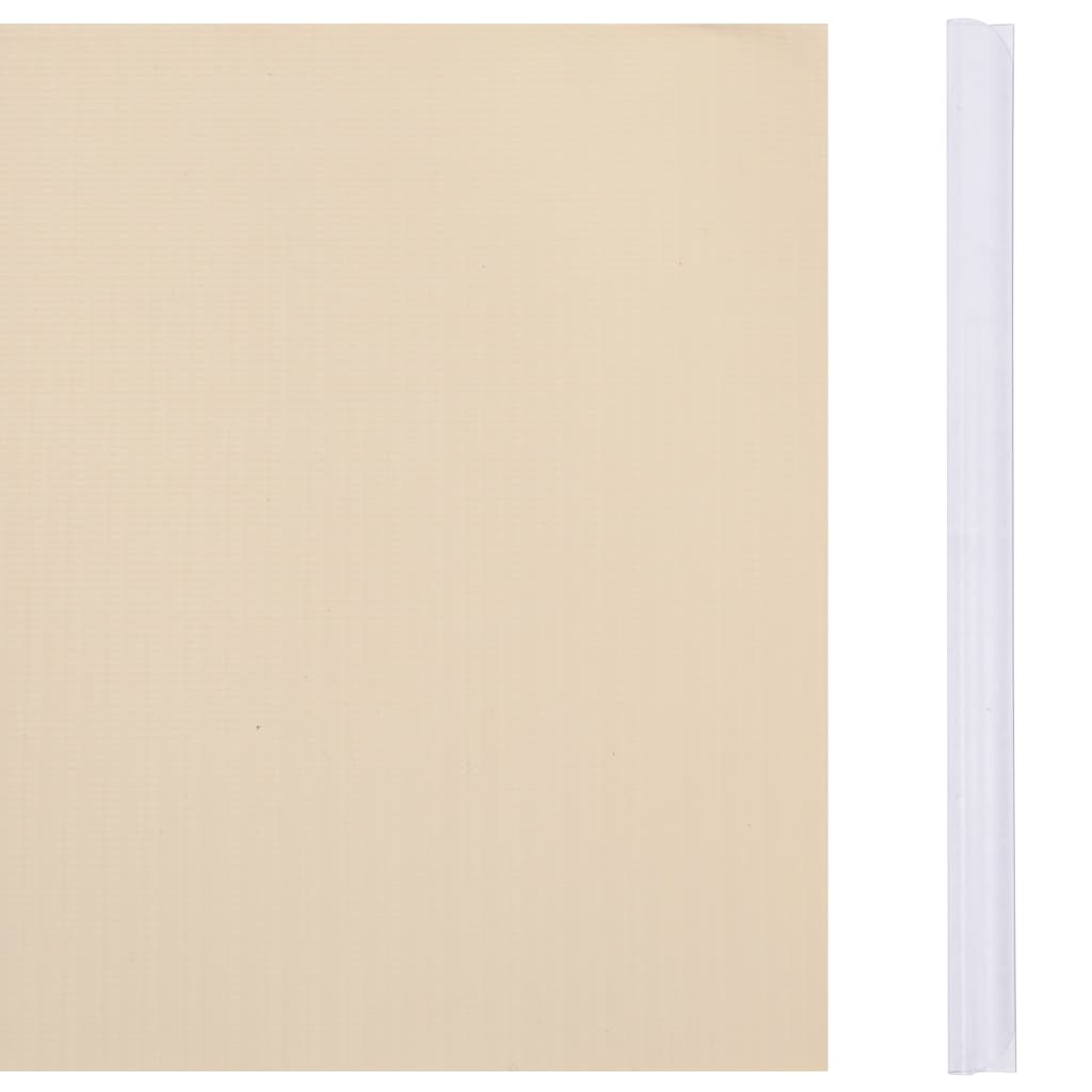Vidaxl Haveskærm 35x0,19 m PVC Cream