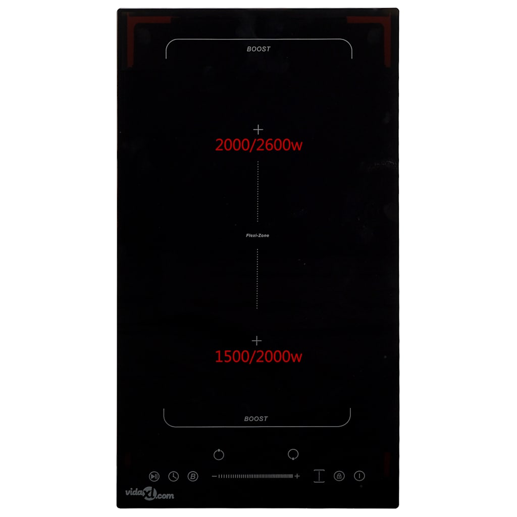 Vidaxl Induction Hob Flexizone 2 Madlavningszoner Touch Control 3500 W