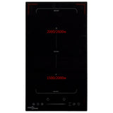 Vidaxl Induction Hob Flexizone 2 Madlavningszoner Touch Control 3500 W