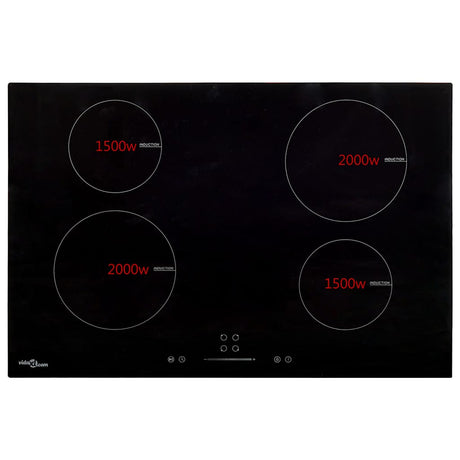 Vidaxl Induktion HOB 4 Zones Touch Control 7000 W 77 cm glas