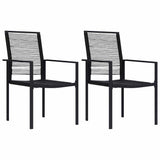 Vidaxl tuinstoelen 2 st pvc-rattan zwart
