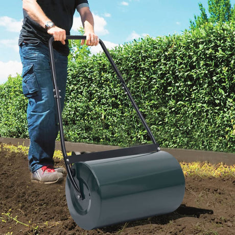 Vidaxl Lawn Roller 50 L 63 cm Grøn og sort