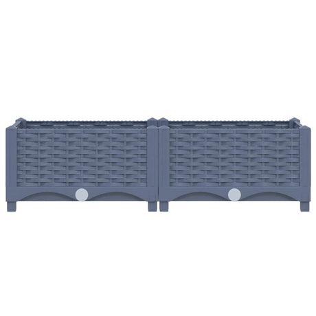 Vidaxl Planter hævede 80x40x23 cm polypropylen