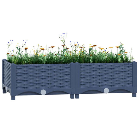 Vidaxl Planter hævede 80x40x23 cm polypropylen