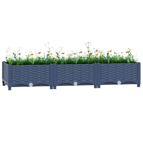 Vidaxl Planter hævede 120x40x23 cm polypropylen