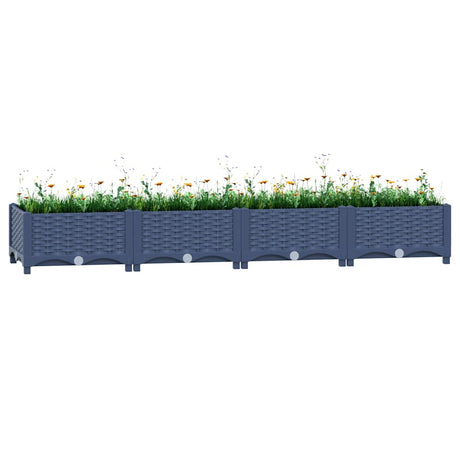Vidaxl Planter hævet 160x40x23 cm polypropylen