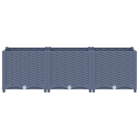 Vidaxl Planter hævede 120x40x38 cm polypropylen