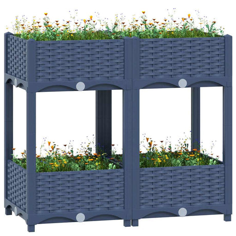 Vidaxl Planter hævede 80x40x71 cm polypropylen