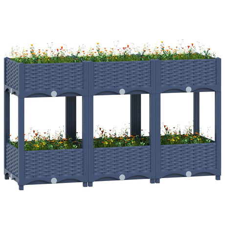 Vidaxl Planter hævede 120x40x71 cm polypropylen