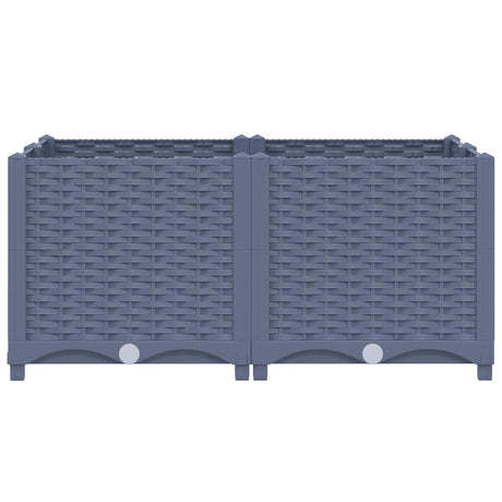 Vidaxl Planter hævede 80x80x38 cm polypropylen