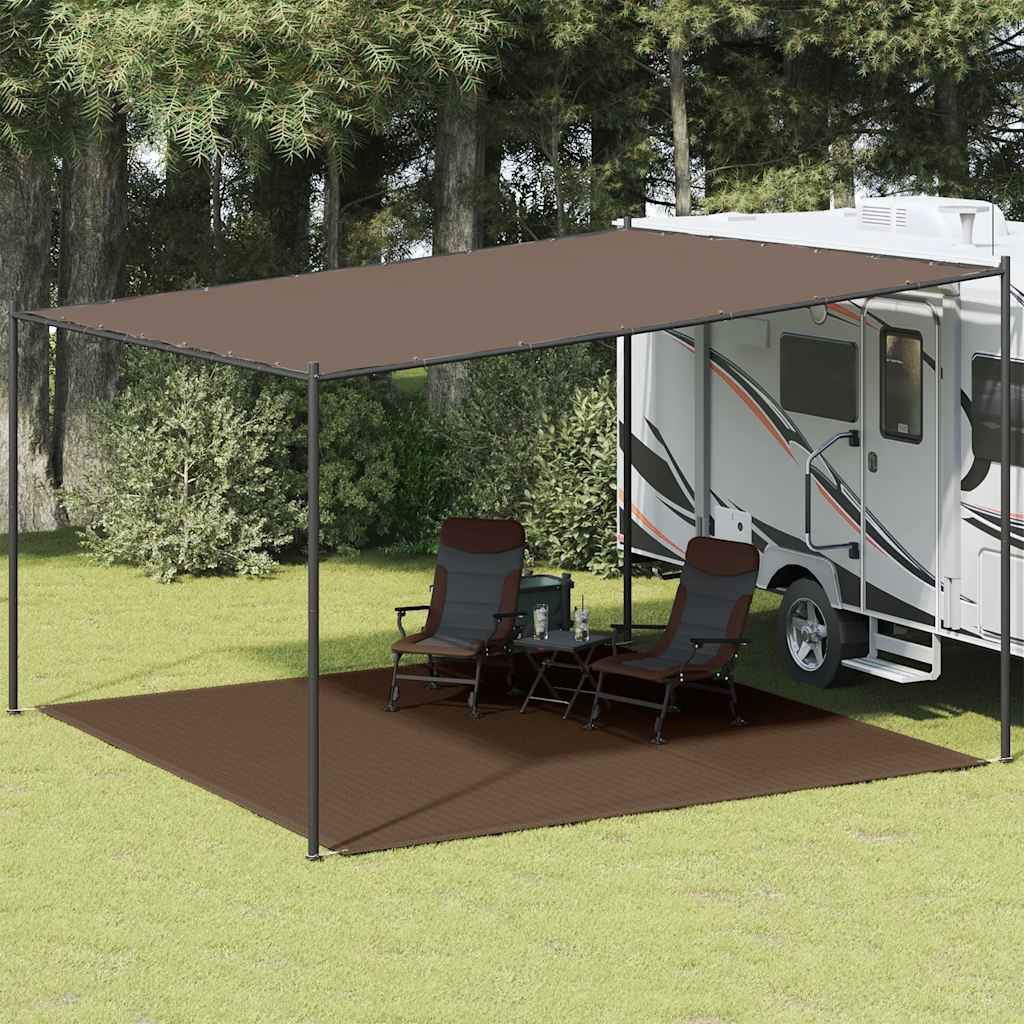 Vidaxl telt tæppe 400x400 cm brun