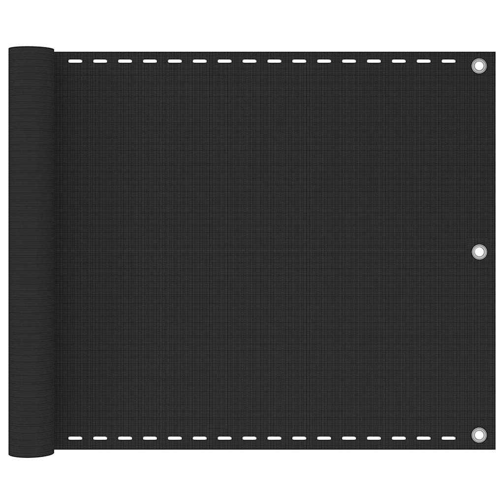 Vidaxl balkonskærm 75x500 cm HDPE antracit -farvet