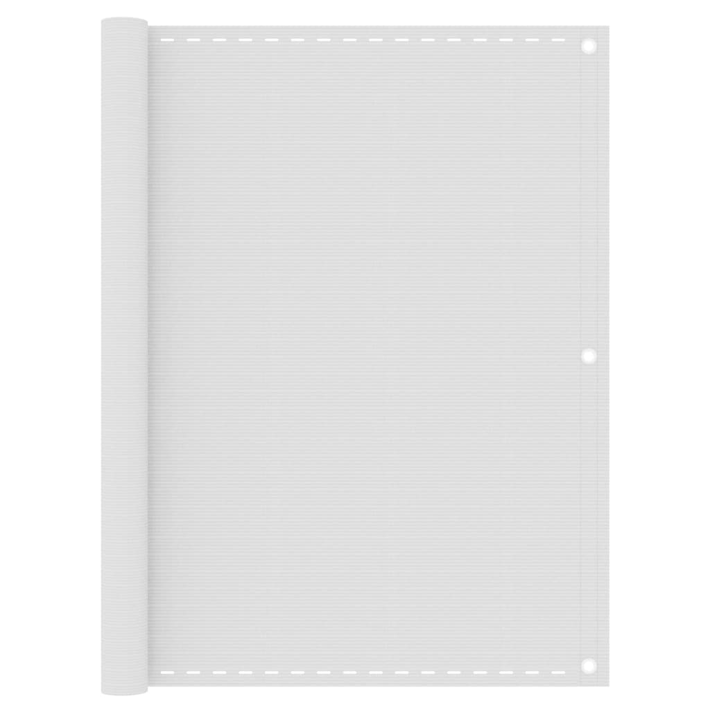 Vidaxl balkonskærm 120x400 cm HDPE White