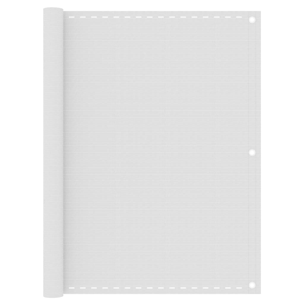 Vidaxl balkonskærm 120x600 cm HDPE White