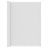 Vidaxl balkonskærm 120x600 cm HDPE White