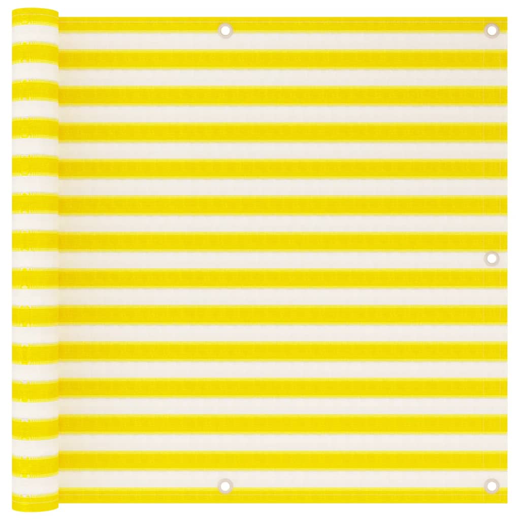 Vidaxl balkonskærm 90x500 cm HDPE gul og hvid