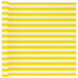 Vidaxl balkonskærm 90x500 cm HDPE gul og hvid