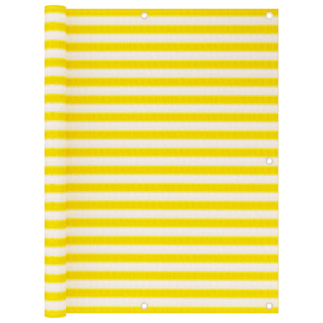 Vidaxl balkonskærm 120x600 cm HDPE gul og hvid