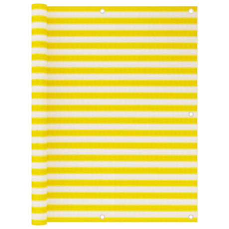 Vidaxl balkonskærm 120x600 cm HDPE gul og hvid