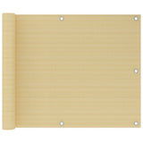 Vidaxl balkonskærm 75x500 cm HDPE beige