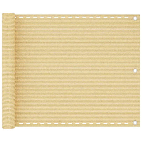 Vidaxl balkonscherm 75x600 cm hdpe beige